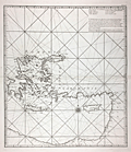 Unknown French sea chart of the eastern Mediterranean Sea.
