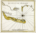 Old chart of "Tutucoryn" ( Thoothukudi ) on the Gulf of Mannar, India