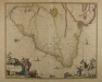 Old antique sea map / chart of Brasil by John Ogilby