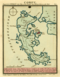 Map of the island of Corfu, Greece by John Luffman.