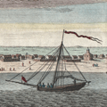 Antique elevation view of Pensacola, Florida by Tirion.