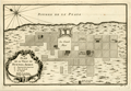 Antique French map or plan of Buenos Aires, Argentina.