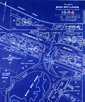 Scarce blueprint of the Back Bay area in Boston, Mass.