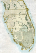 Very attractive antique map of the Florida Peninsula.