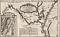 Fine antique French map of the Red River and the Mississippi River.