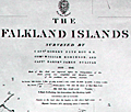 Antique British chart of the Falkland Islands by Fitzroy.