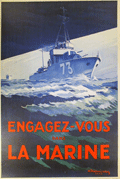 Post-WWI recruiting poster for the French navy dated to 1930