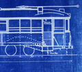Blueprint for San Francisco Market Street Railway Company streetcar.