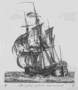 Scarce copperplate etching of a Dutch ship (Boot Schip) by Groenewegen