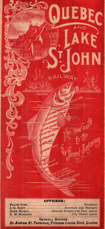 Fine cover with a fish bearing a railway route map.