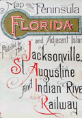 Rare railway map of Florida: Peninsula of Florida and Adjacent Islands