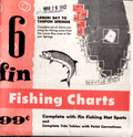 Lot of six rare "Fin Fishing Charts" for Florida coastal areas.