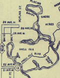 1951 route map of the Municipal Transit System St. Petersburg, Florida