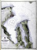 Admiralty harbor chart of Port Townsend / Kilisut Harbor, Washington.