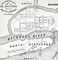 Antique map of St. Augustine, Florida by Max Bloomfield.