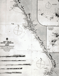 Antique engraved sea chart of the west coast of Peru.