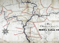 Map Showing the Canals Belonging to the Pennsylvania Canal Company.