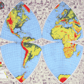 The Illustrated World map or Octovue world map on Pitner's projection.