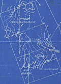 Blueprint oilfield map near Round Rock Texas from 1930.