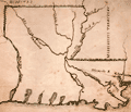 Manuscript map of Louisiana Mississippi Territory.