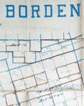 Unrecorded 1920's blue-line oilfield map of Borden County, Texas.