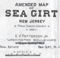 Plat map of Sea Girt, New Jersey in Monmouth County.