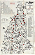 Ski trail map or poster of the State of New Hampshire from 1935.