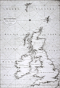 Antique chart of British Isles by Swedish Admiral Gustaf Klint