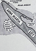 Rube Allyn's Fishing Map for Lower Tampa Bay, Florida