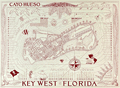 Pictorial map of Cayo Hueso or Key West, Florida by Arthur Suchy.