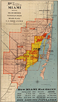1926 boundary map of the City of Miami forecasting growth to 1935.
