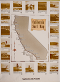 California Surf Map Supplementary Sales Promotion Poster