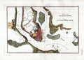 Antique map of Charleston, South Carolina and Fort Moultrie