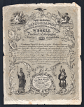 Lithograph advertisement for William Boell, Philadelphia.