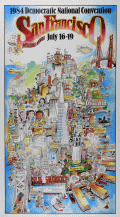 Rare Poster 1984 San Francisco Democratic National Convention