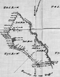 Plat of El Potrero Land Grant Santa Clara California. 1880.