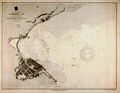 Antique U.S. Navy nautical chart of Yokohama Bay, Japan