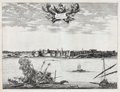 Antique panoramic elevation view of Tripoli, Libya